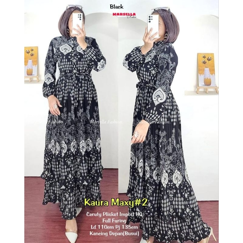 Kaura Maxy Dress Gamis Fashion Muslim Kekinian by Marsella