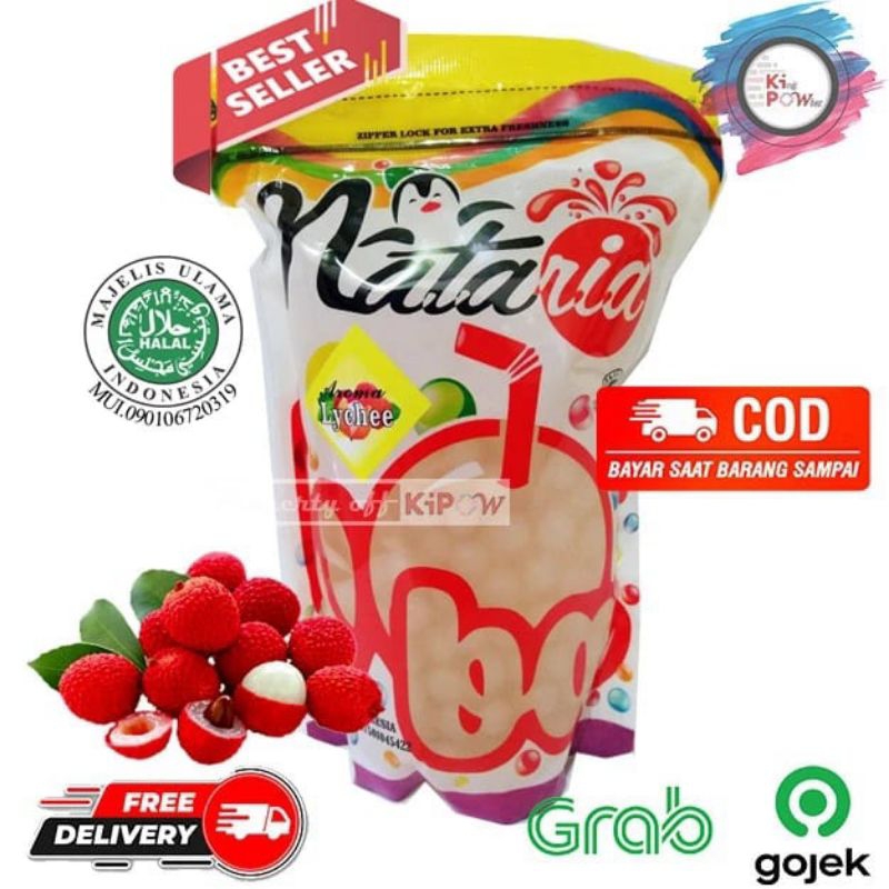 

Popping boba lychee 500gr - Boba lychee pecah - kipow bogor