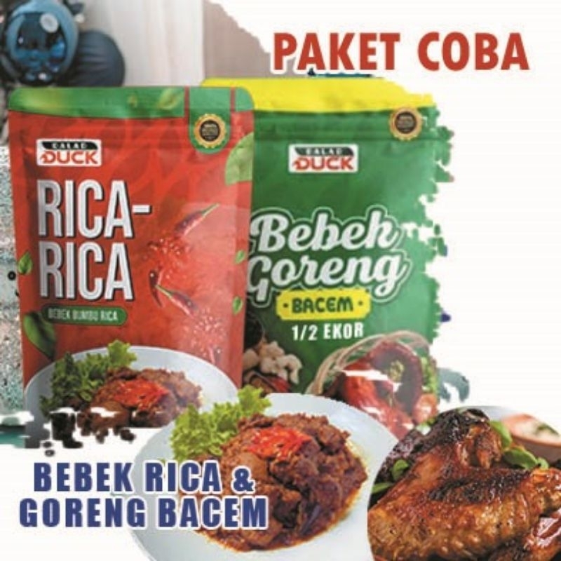 

PAKET COBA - Bebek Rica Rica + Bebek Goreng Bacem Dalad Duck