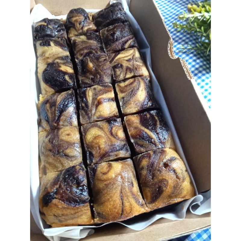 

Cheese Marble Brownies