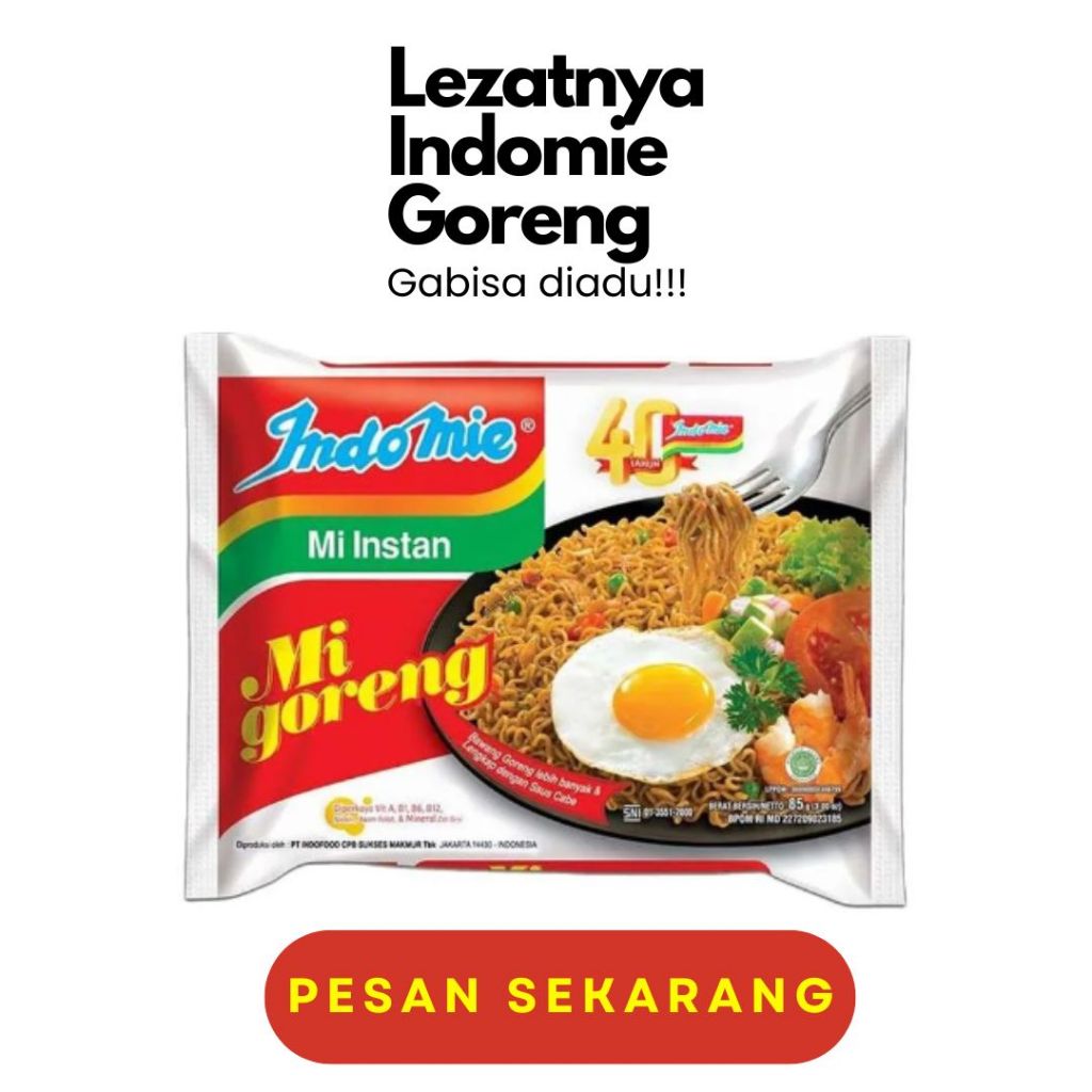

Indomie Goreng 1 DUS 40 PCS