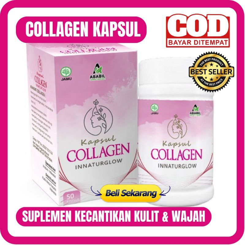 COLLAGEN KAPSUL ABABIL ISI 50 - COLAGEN KAPSUL INNATURGLOW SUPLEMEN KECANTIKAN NUTRISI KULIT cantika