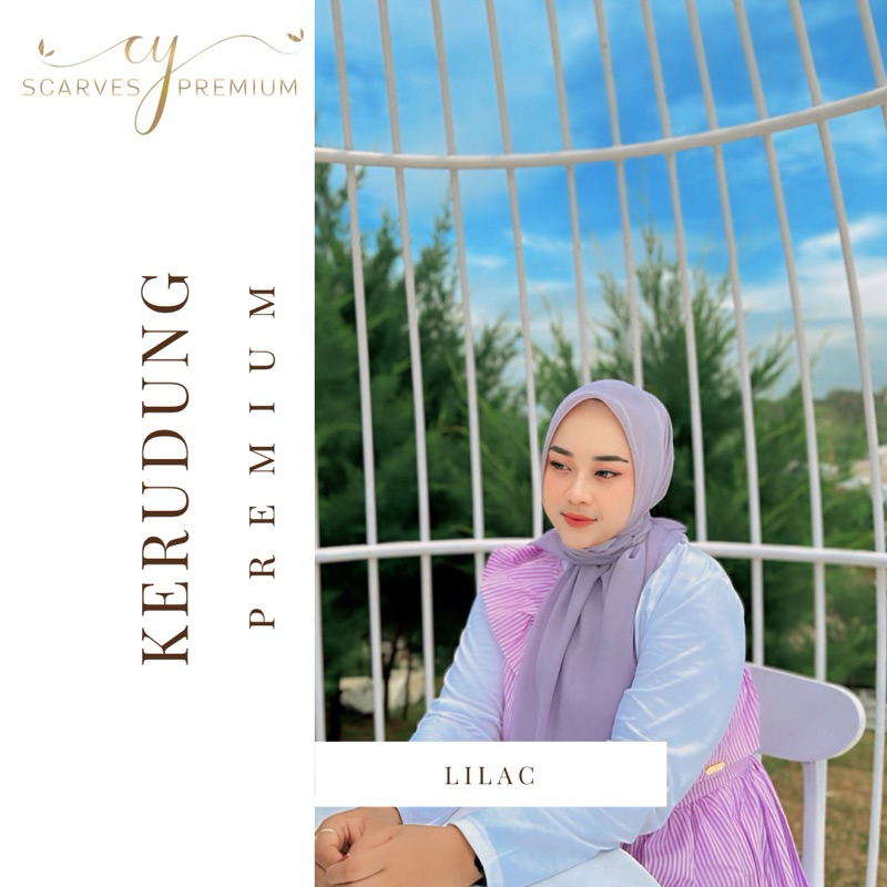 Hijab segi empat warna lilac paris jepang luxcy 115x115