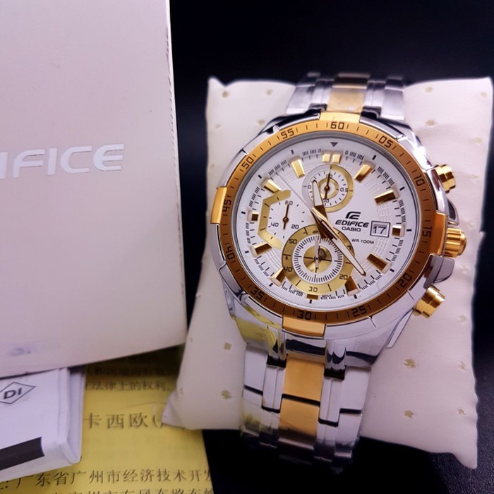 Exclusive CASIO Edifice EFR539SG Original - Jam Tangan Pria Berkualitas Chronograph Formal Casual EF