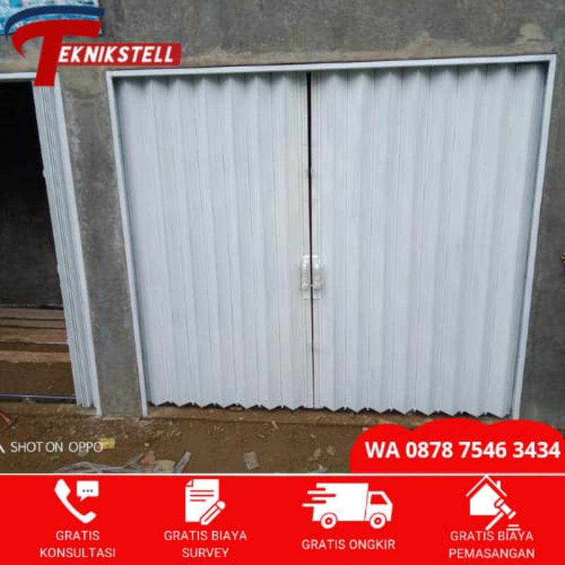 pintu folding gate | pintu rolling door | pintu ruko | pintu garasi murah harga per meter / lobang