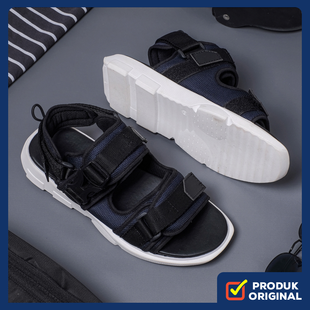 KIND NAVY ORIGINAL x REYL MAN Sandal Gunung 2 in 1 Biru Dongker Pria Casual Jalan Santai Traveling M