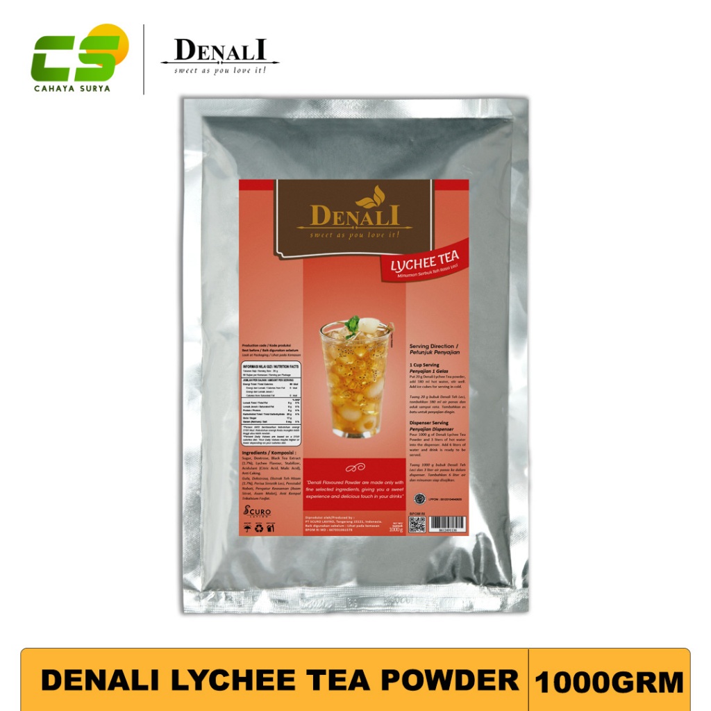 

Denali Powder / Bubuk Minuman - Lychee Tea Powder 1000 gr
