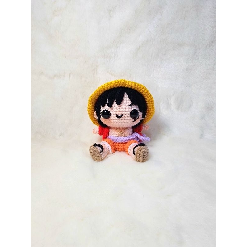 Boneka Luffy Chibi Handmade Crochet Doll