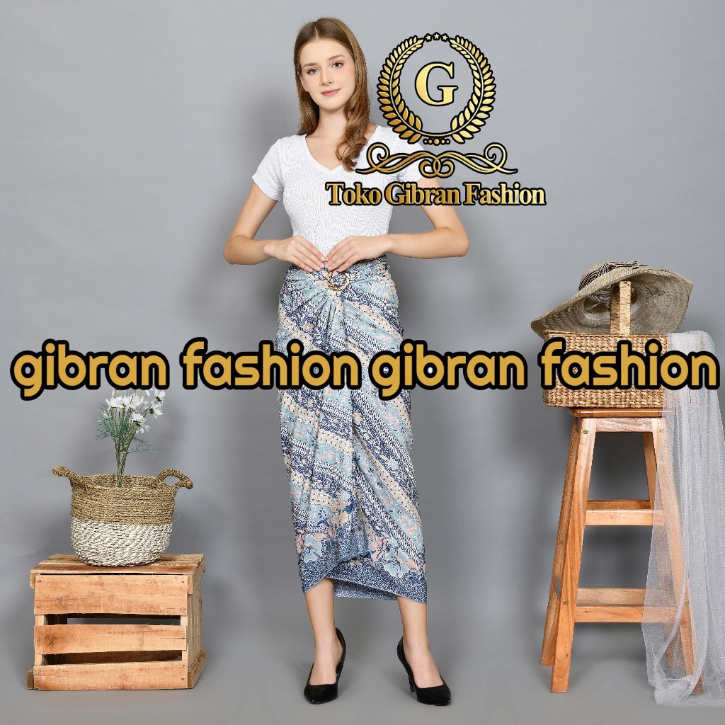 cod rok lilit batik original murah bawahan kebaya laras biru