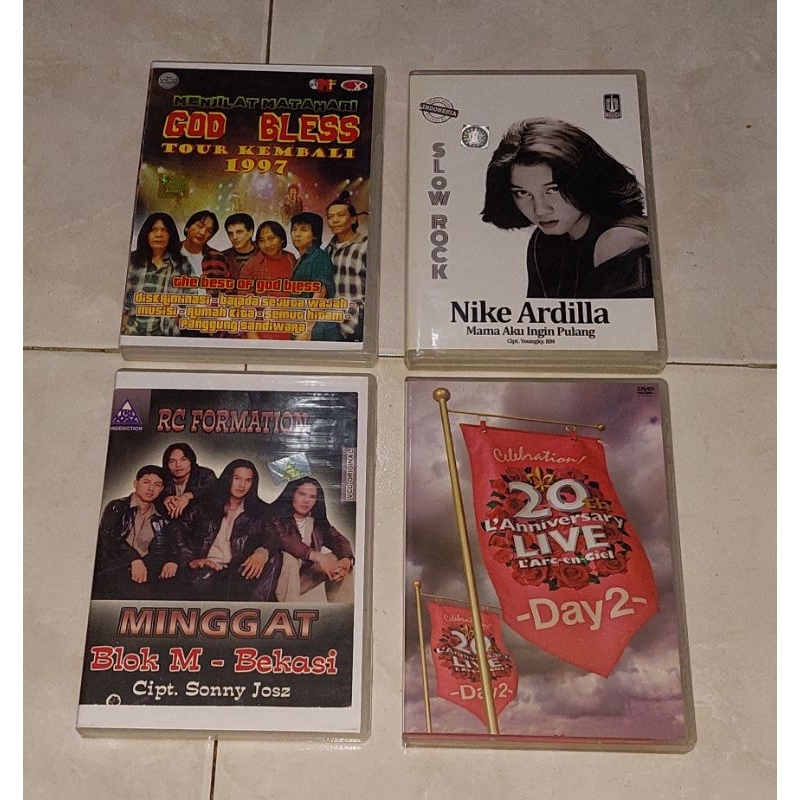 vcd & dvd original GODBLESS / NIKE ARDILLA / RC FORMATION / LARUKU