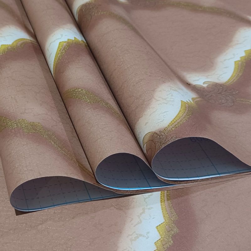 Wallpaper Sticker Dinding Kotak 3D Coklat Putih Dekorasi Dinding Ruang Tamu Kamar Tidur Mewah