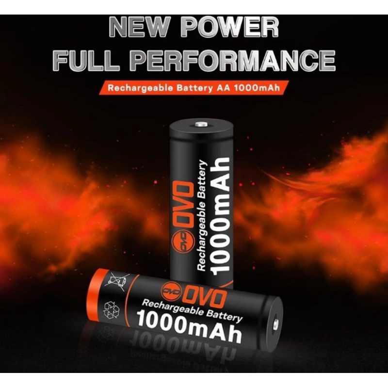 Battery Rechargeable AA OVO 1000 mAh BP4