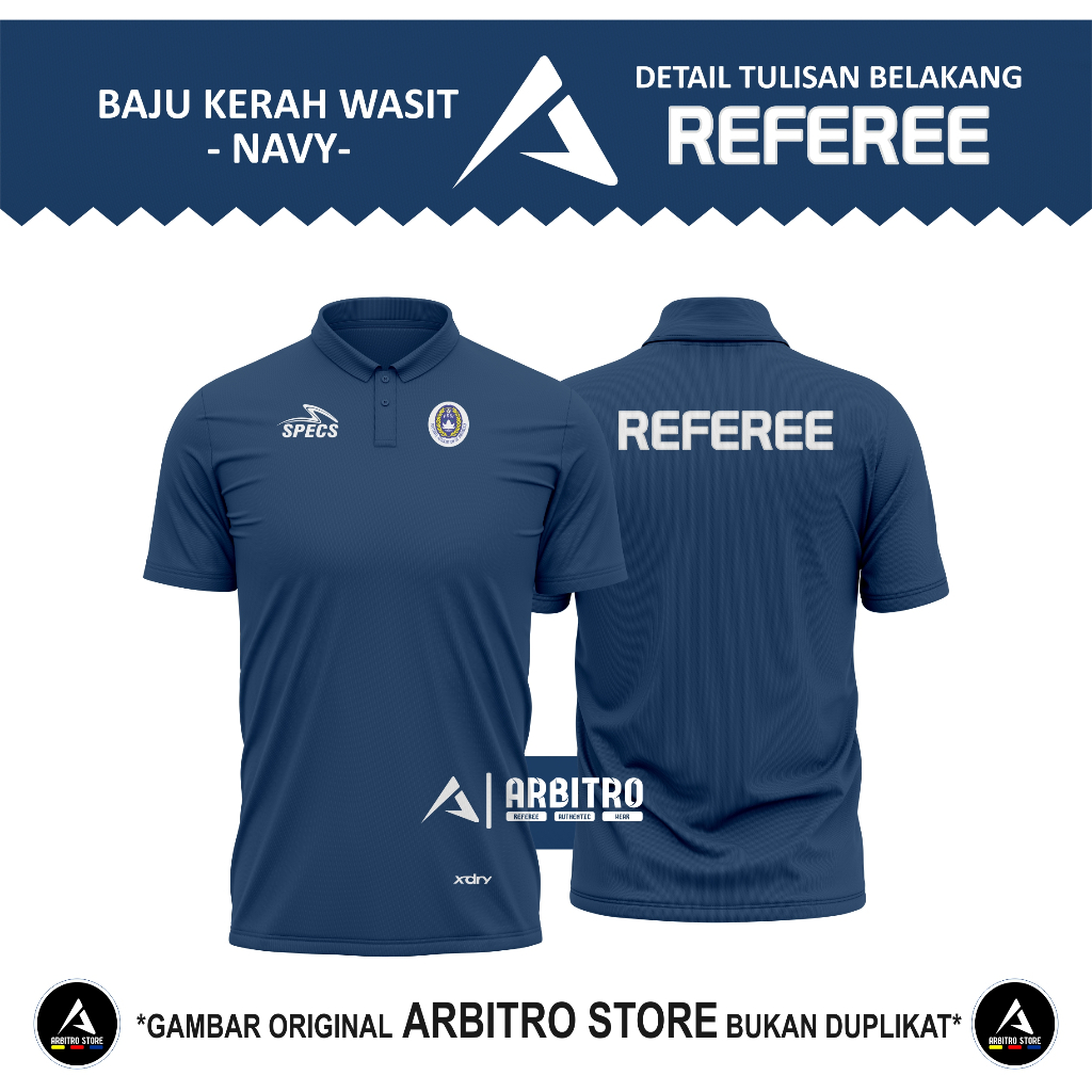 BAJU WASIT SPECS BRI LIGA 1 - WANGKI NAVY -  REFEREE- MATCHCOMMISIONER - COACH