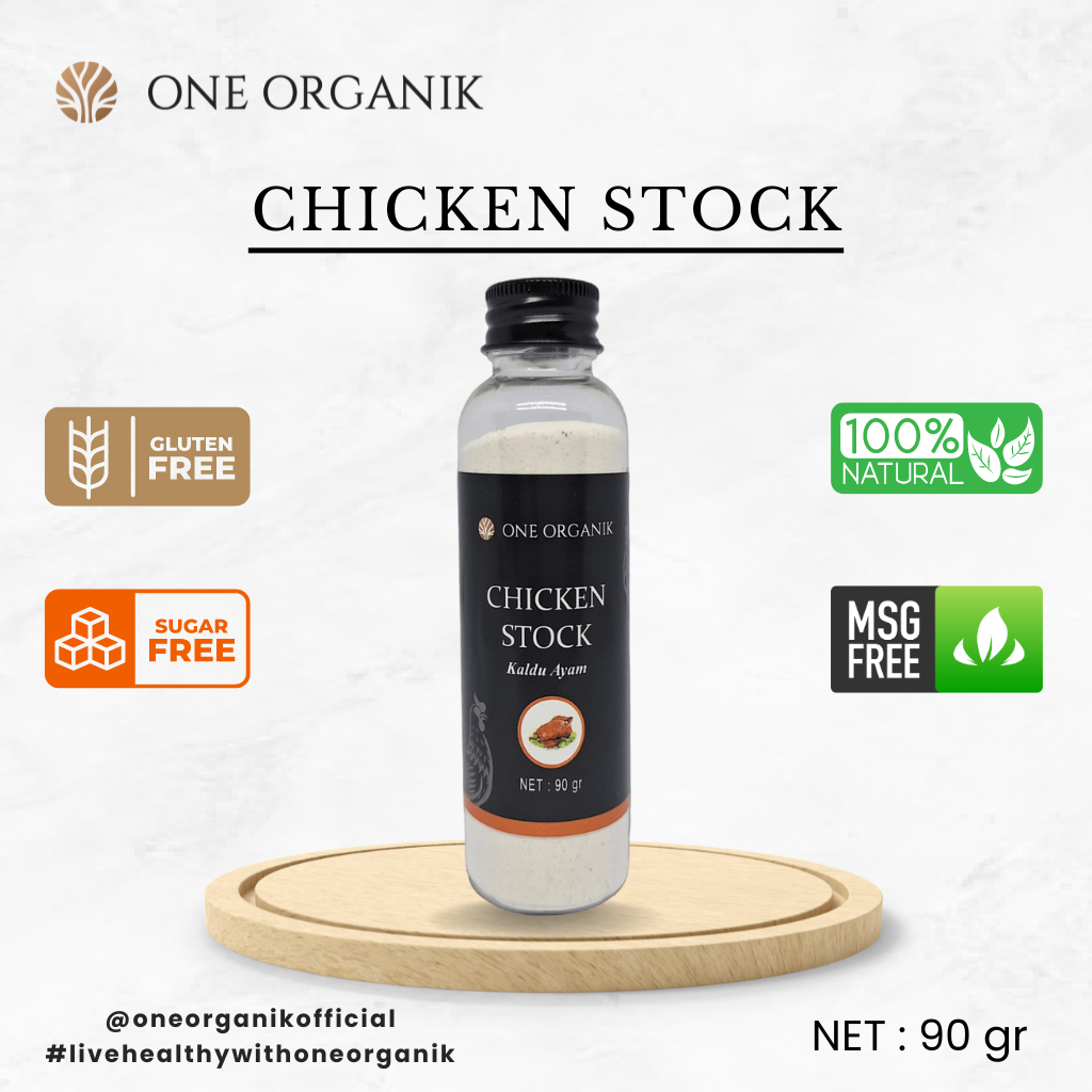 

One Organik – Chicken Stock/Kaldu Ayam Organik Non MSG Premium Quality – Kaldu Bayi/MPASI | (90 gr)