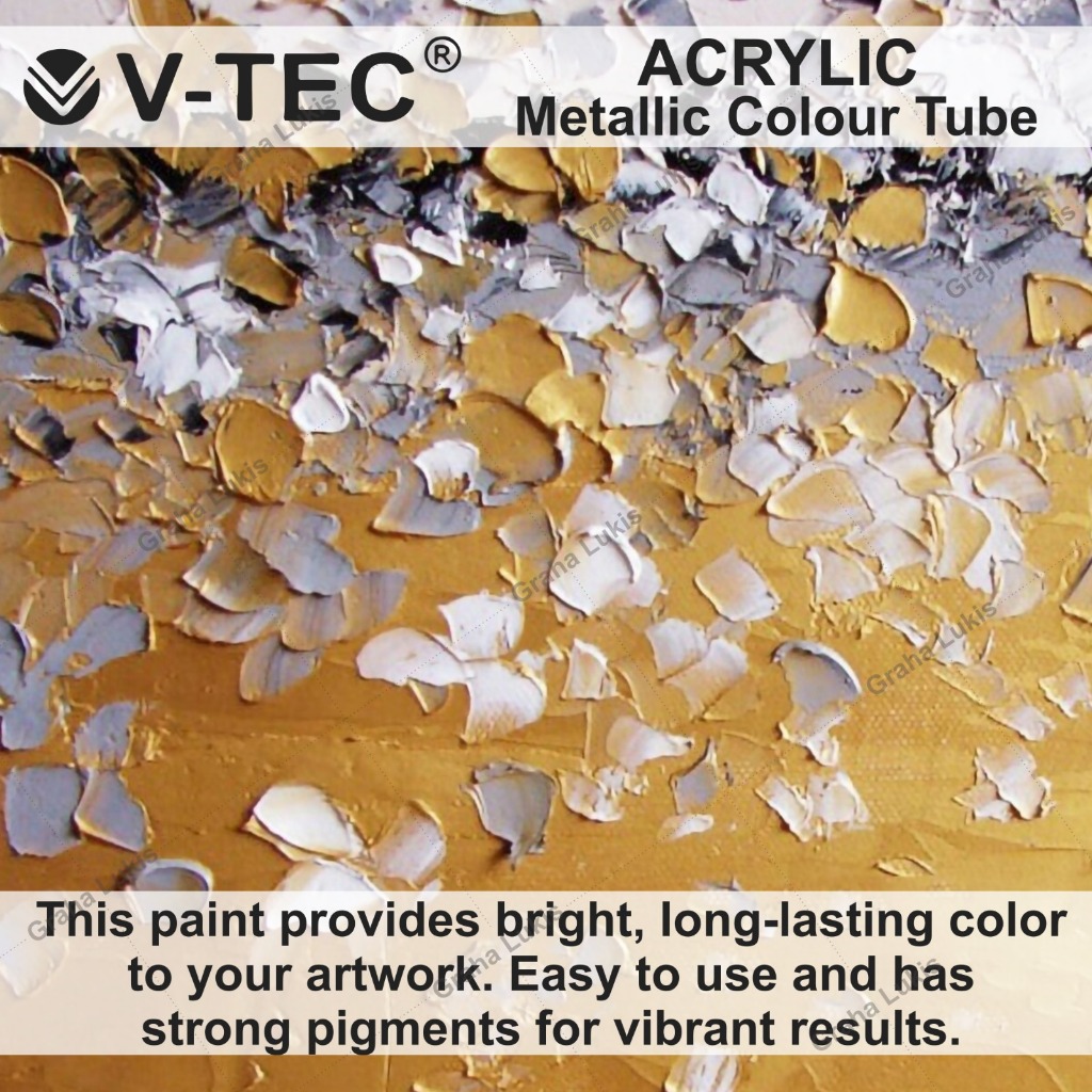 

V-TEC Artist Acrylic Paint 500ml / Cat Akrilik V-TEC 500 ml Gold / Silver