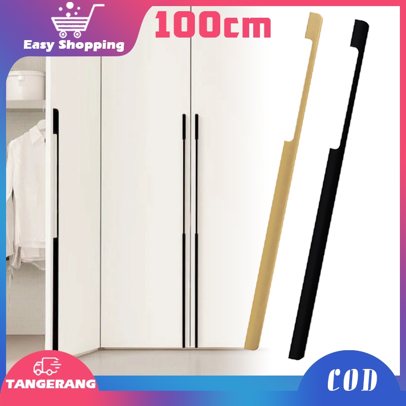 100cm Tarikan Lemari Panjang Handle Lemari Gold Gagang Pintu Lemari Minimalis Tarikan Pintu Lemari