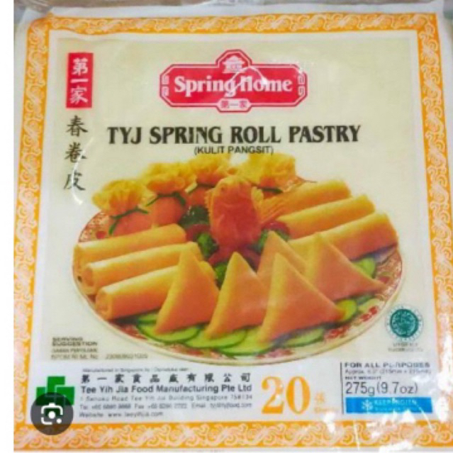 

spring home | TYJ spring roll pastry | kulit pangsit kemasan 20 lembar