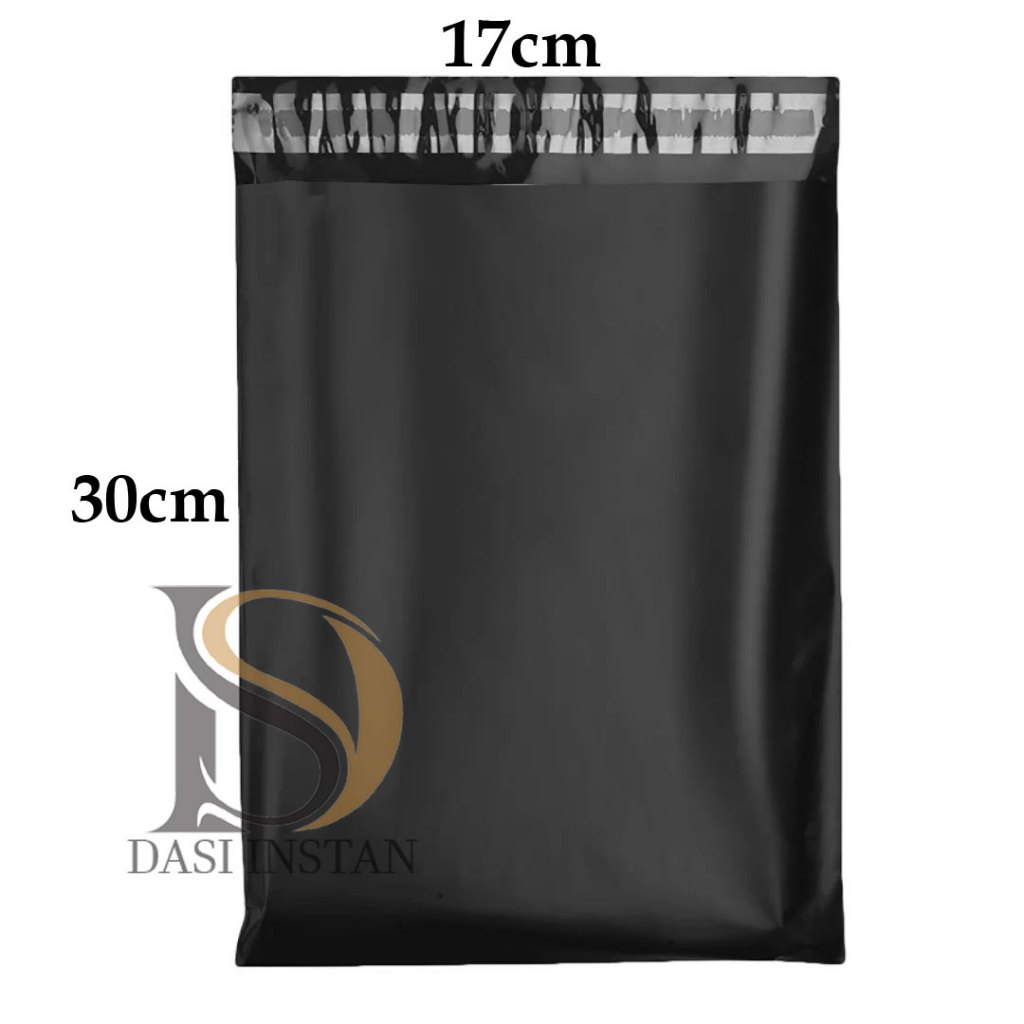 

Plastik Packing Polymailer Warna Hitam 17x30 isi 100 pcs Tebal