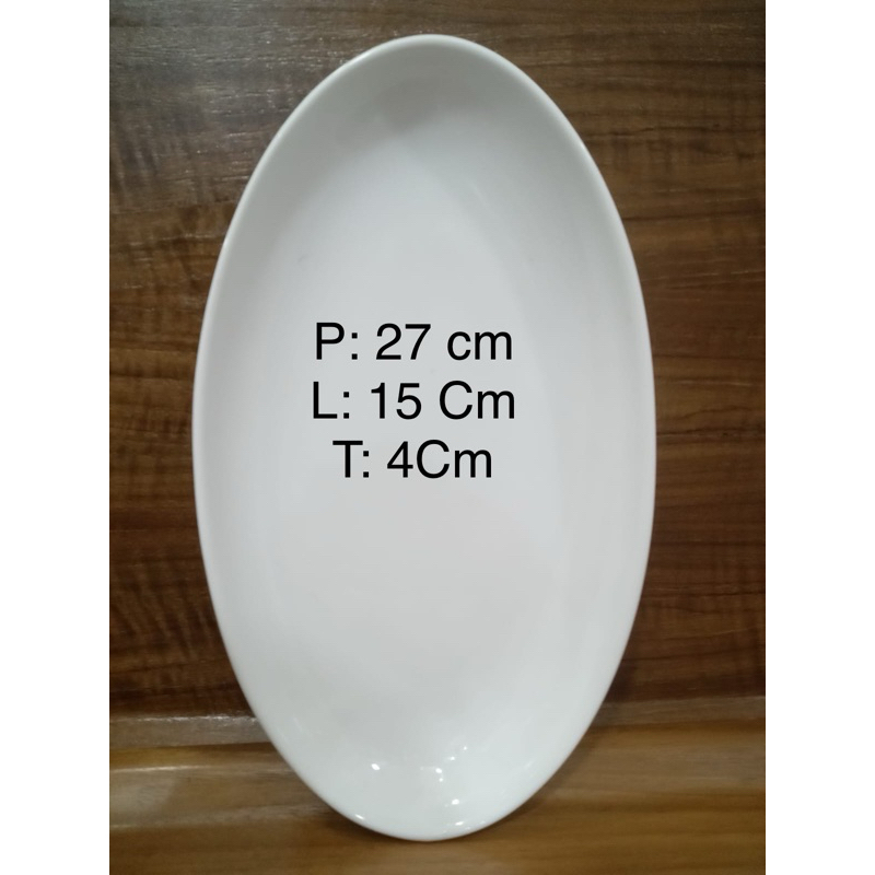 2 Piring Saji Keramik Oval | Piring Oval Keramik