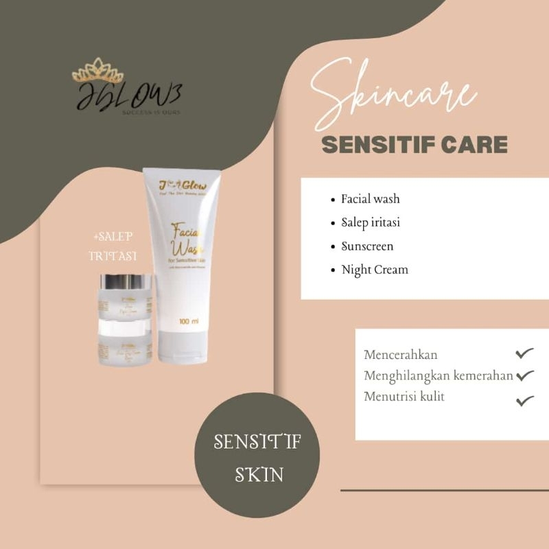 JGLOW PAKET SENSITIF/JGLOW ORIGINAL/JGLOW SKINCARE/JGLOW WAJAH