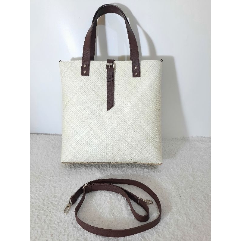 Tas pandan kotak tas bahu tas etnik tas kerajinan anyaman pandan