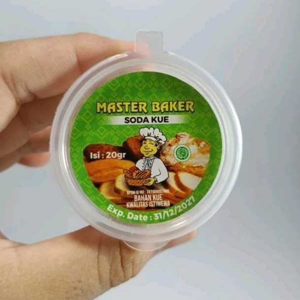 

Soda kue pengembang kue 20gr Master Baker bahan kue Asahi original sachet kueh Hercules martabak.