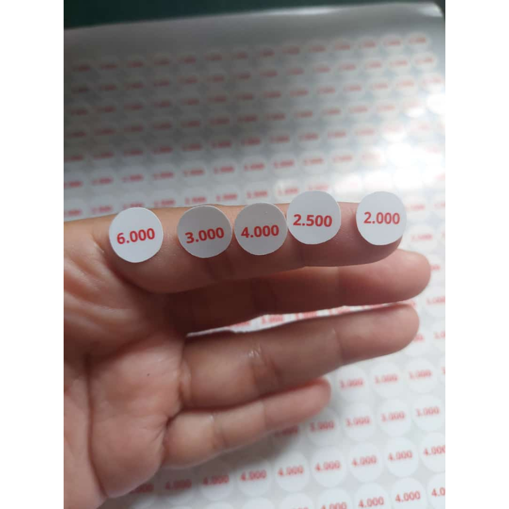 

STIKER HARGA SIZE 1 CM