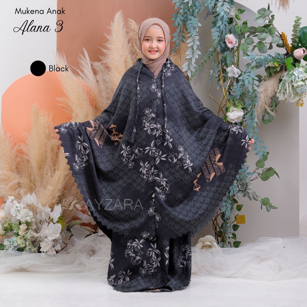 Mukena Ayzara Anak Maxmara 2In1 Luxury Printing Terbaru Alana