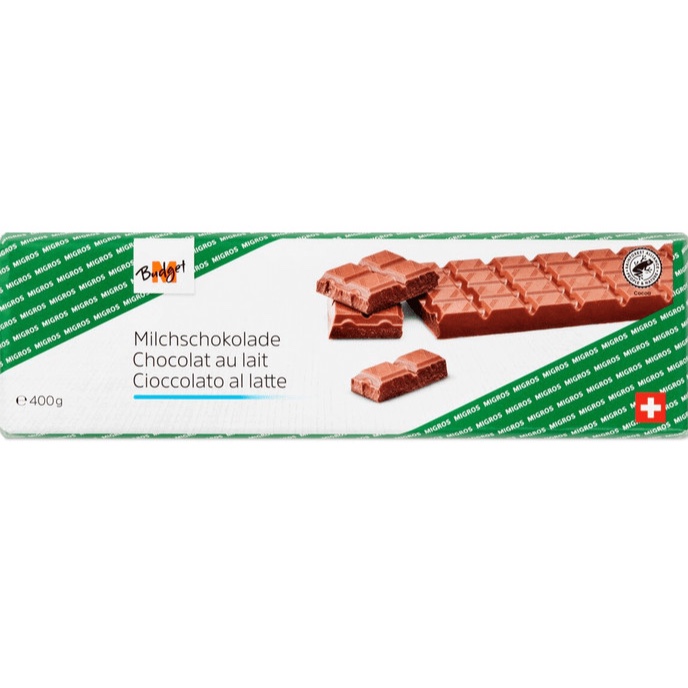 

SWISS Import M-Budget · Cokelat Susu 400g · Cokelat Batangan