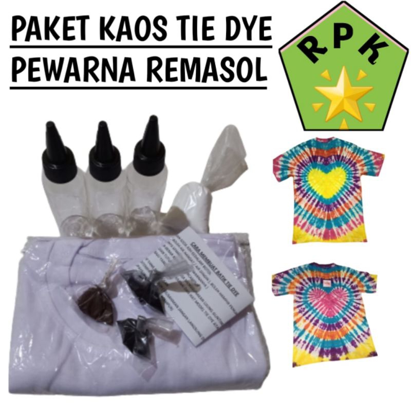 Paket kaos tie dye pewarna remasol