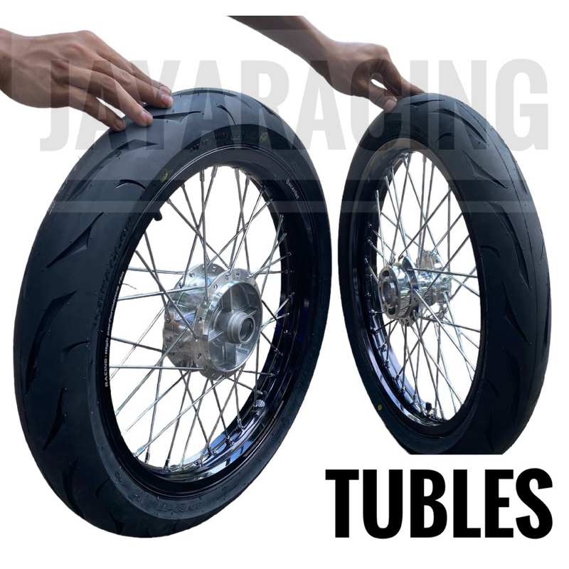 VELG SCARLET MODEL TK JAPAN SET BAN DONAT TUBLES ROAD RACE SUPRA X 125 VELG SUDAH STELL