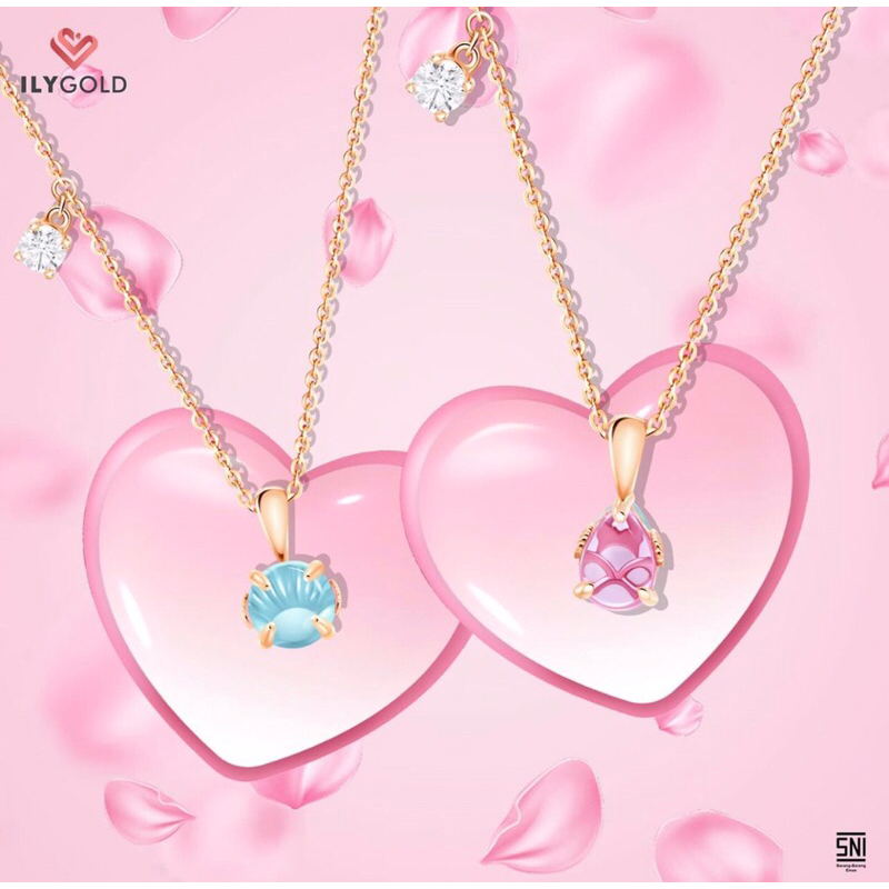 Ily Gold Kalung Pink Beach-Emas 9k