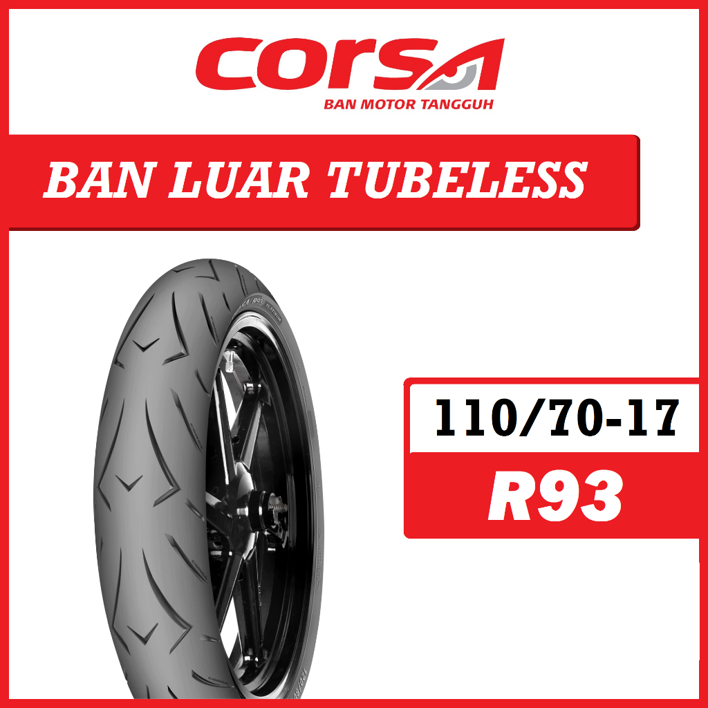 Ban Tubeless 110/70-17 R93 CORSA
