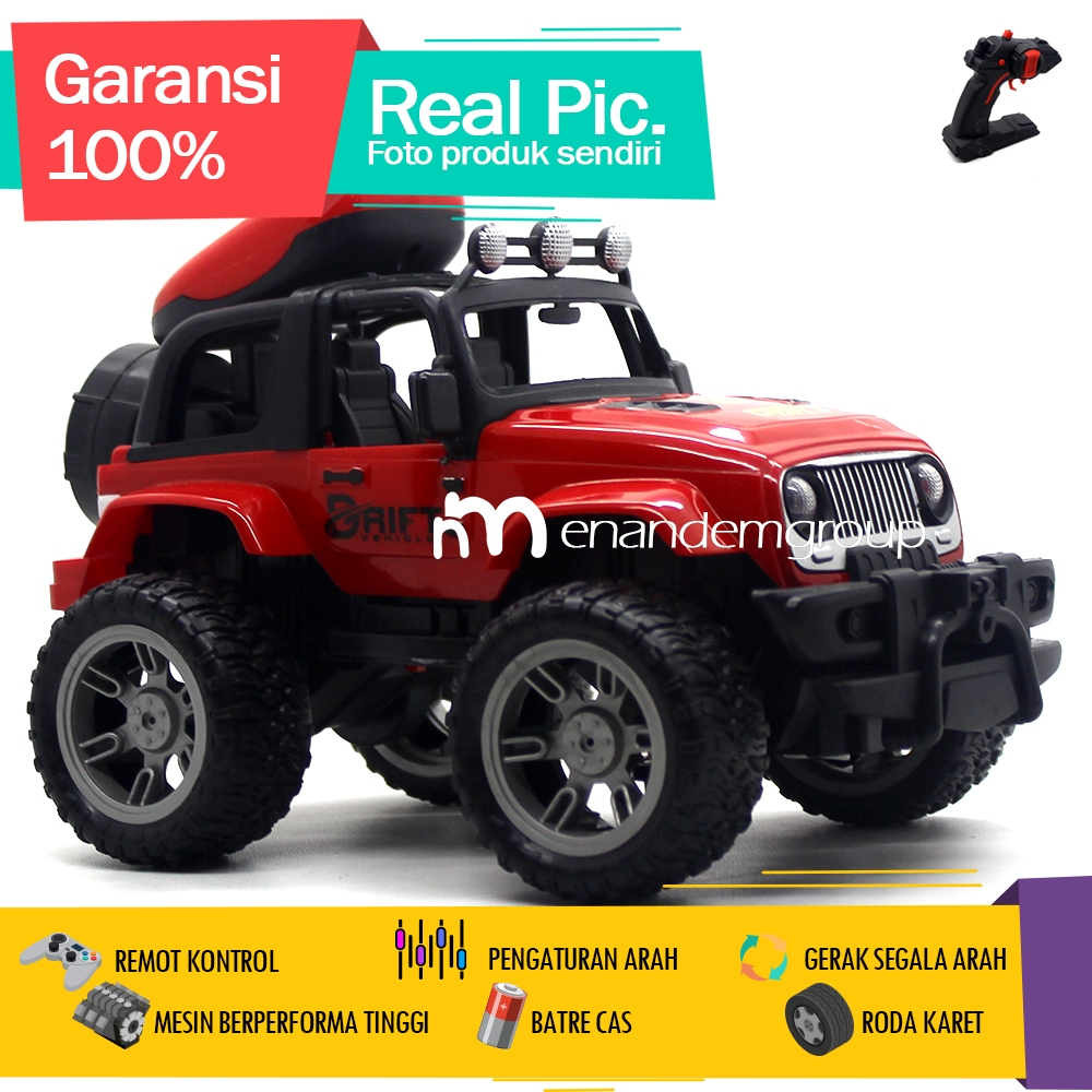 Mainan Mobil Remot Kontrol Rc Offroad Jeap Drift Beach Vehicle LED