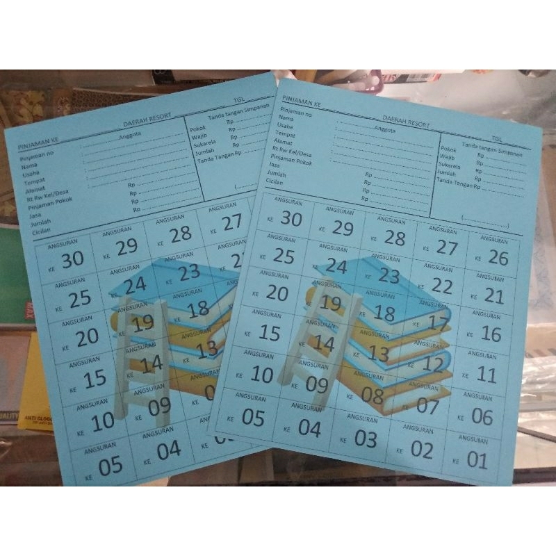 

Tabel tabungan 1 pack isi 10