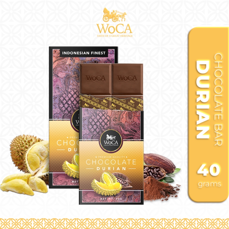 

WoCA Cokelat Durian Premium Chocolate Bar 40 gram