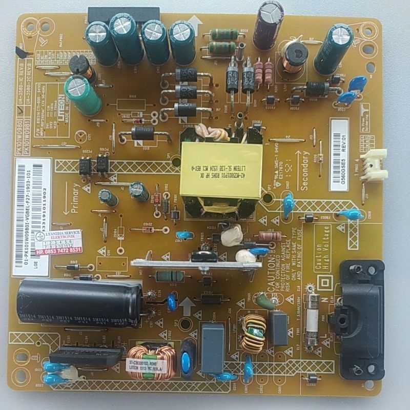 power supply lg 32lf520a - regulator lg 32lf520a - psu lg 32lf520 - mesin tv lg 32lf520 - power supp