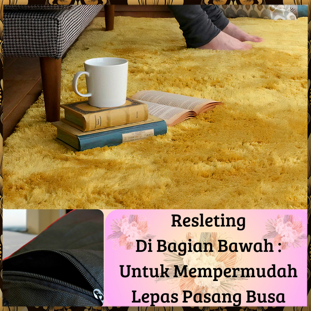 Terbaru Karpet Bulu Rasfur Polos 200X120X2.5Cm / Karpet Bulu Empuk / Karpet Premium/ Kasur Lantai