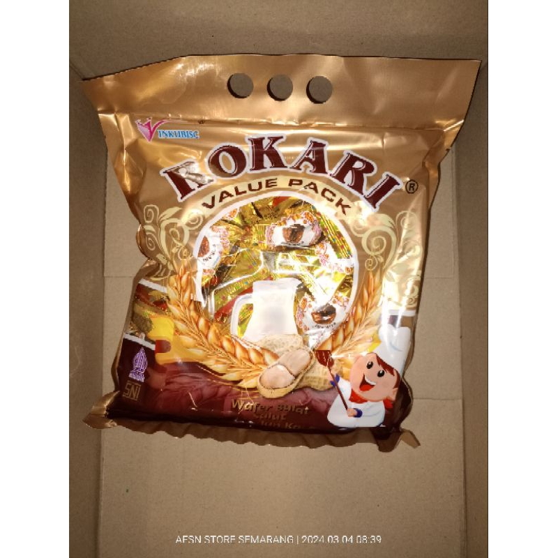 

Rokari Wafer Bola Coklat Kacang Bag 350gr