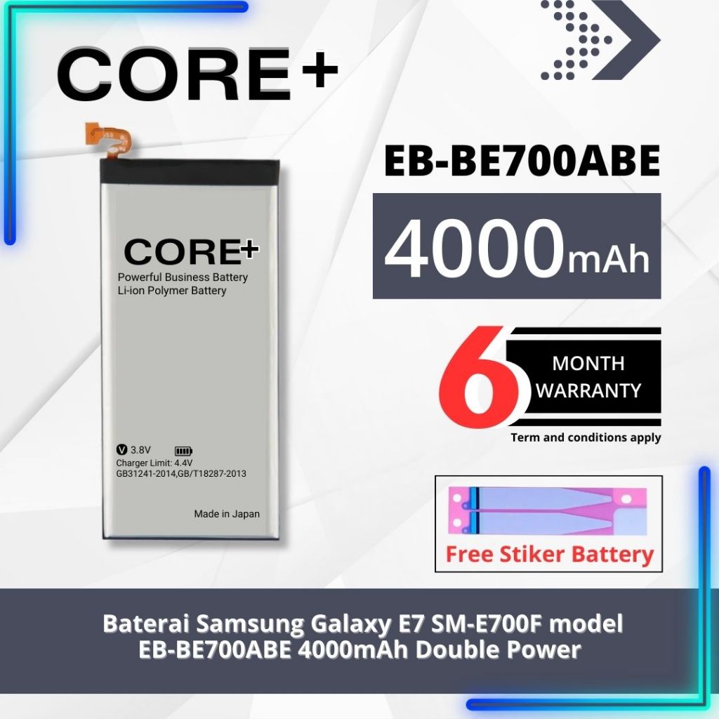 Baterai Samsung Galaxy E7 SM-E700F model EB-BE700ABE 4000mAh Double Power