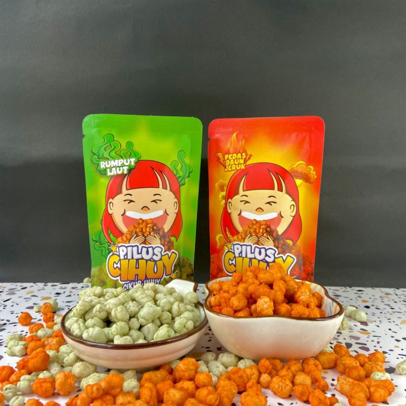 

G & G Kitchen - Cemilan Pilus Cikur Jajanan Snack Viral Cekelin Cemilan Keluarga Indonesia Makanan Ringan Pedas 50 gram