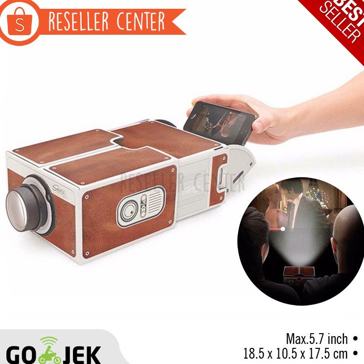 rC PROYEKTOR HP Proyektor Smartphone Portabel Cardboard 2  Universal Portable Cardboard Smartphone P
