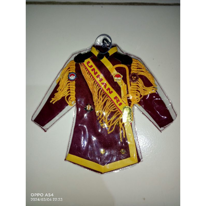 Baju mini kadet mahasiswa unhan RI tempelan kaca mobil baju mini Unhan RI Gantungan kaca mobil Unhan