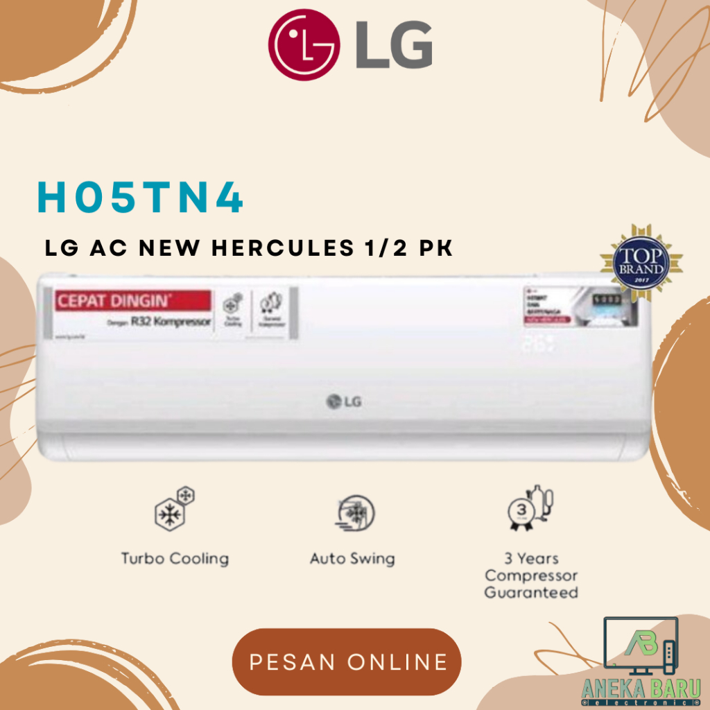 [READY & COD] LG AC Split New Hercules Setengah 1/2 0.5 PK H-05TN4 / H05TN4 / H 05 TN4