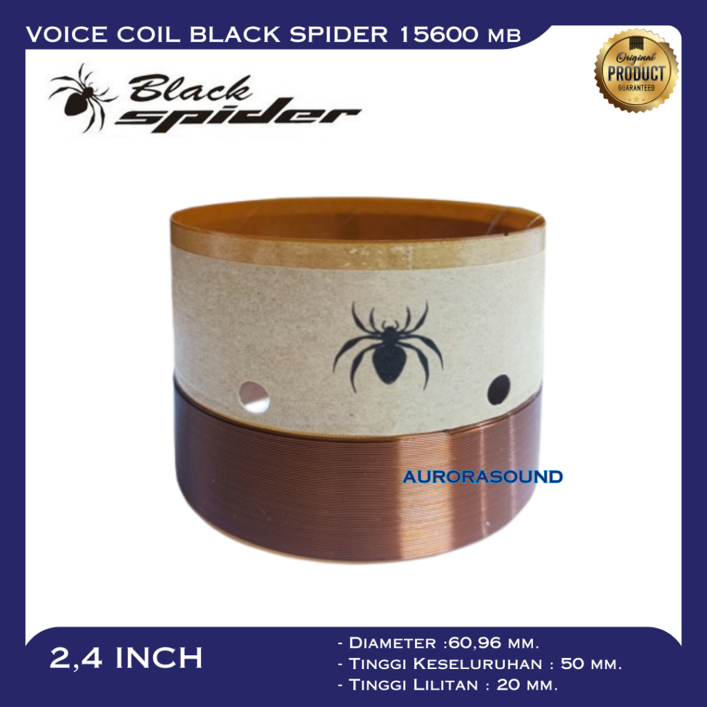 VOICE COIL BLACK SPIDER 15600 SPULL SPOOL SPEAKER BLACKSPIDER 15 INCH