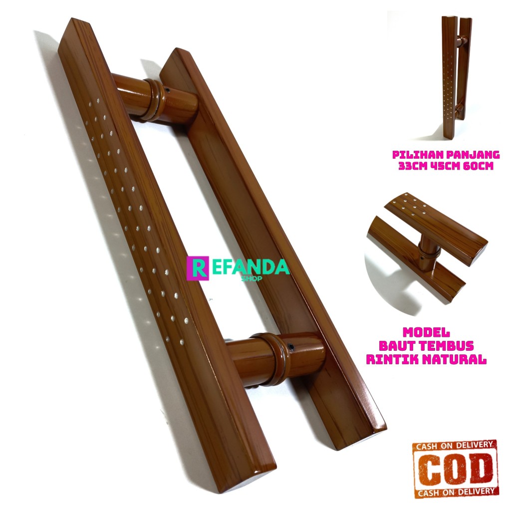 handle gagang pintu rumah model baut tembus untuk daun pintu kayu dan kaca untuk pintu depan dan kam