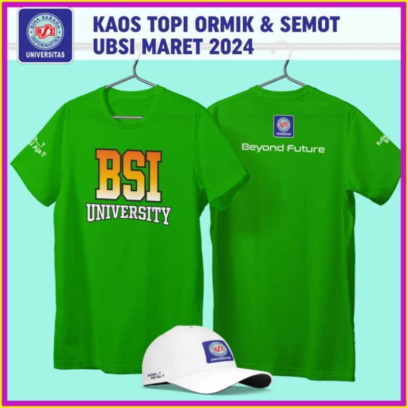 BAJU KAOS ORMIK SEMOT UBSI 2024 PERIODE MARET 2024 UBSI TERBARU PANJANG READY STOCK HIJAU DAN PUTIH 