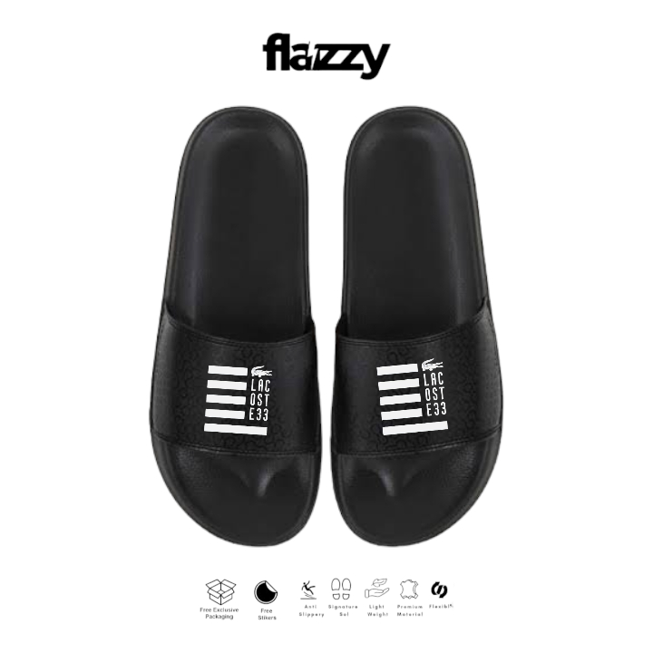 FLAZZY FOOTWEAR Sandal slop Lacoste - sandal slop pria - sandal platform - sandal slide pria wanita