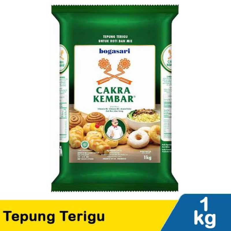 

Bogasari Tepung Cakra Kembar Premium (1kg)
