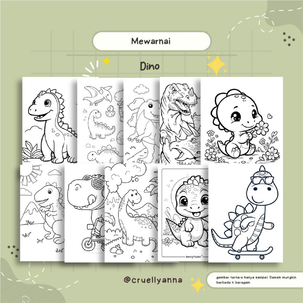 

Coloring sheet/book mewarnai 50 lembar